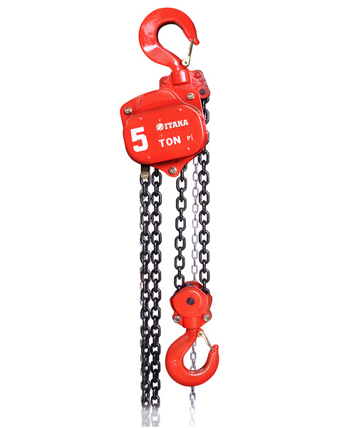 TECLE CADENA ROJO H.DUTY 5.TON 5 MTS CADENA ITAKA
