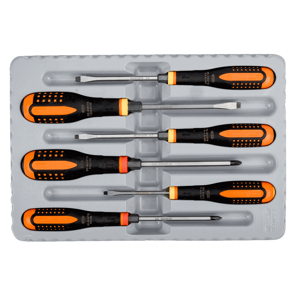 JUEGO DESTORNILLADOR DE GOLPE 6 PZA BAHCO (BE-9881TB)