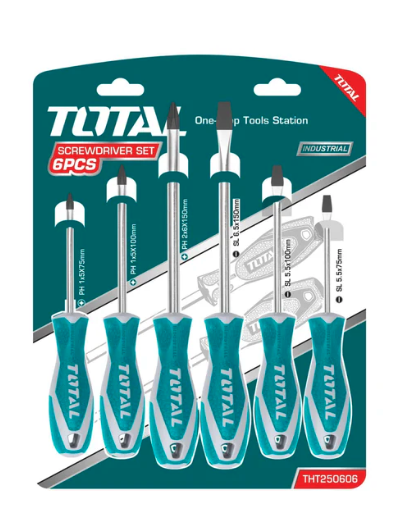 JUEGO DESTORNILLADOR 6 PZAS TOTAL (THT250606)